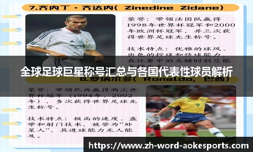 全球足球巨星称号汇总与各国代表性球员解析